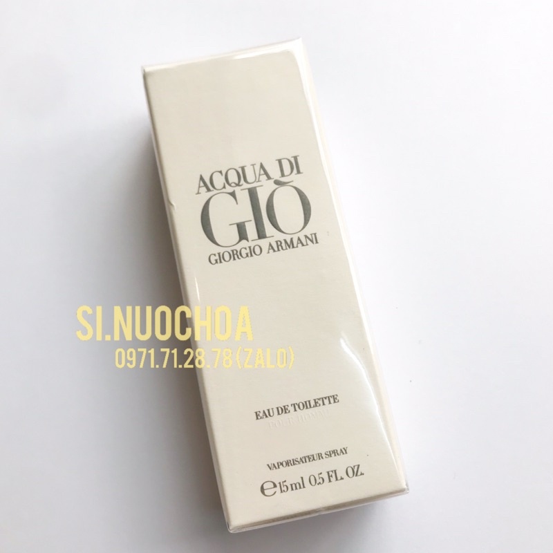 [15ml] Nước hoa Nam Giorgio Armani Acqua Di Gio Pour Homme Edt gio trắng