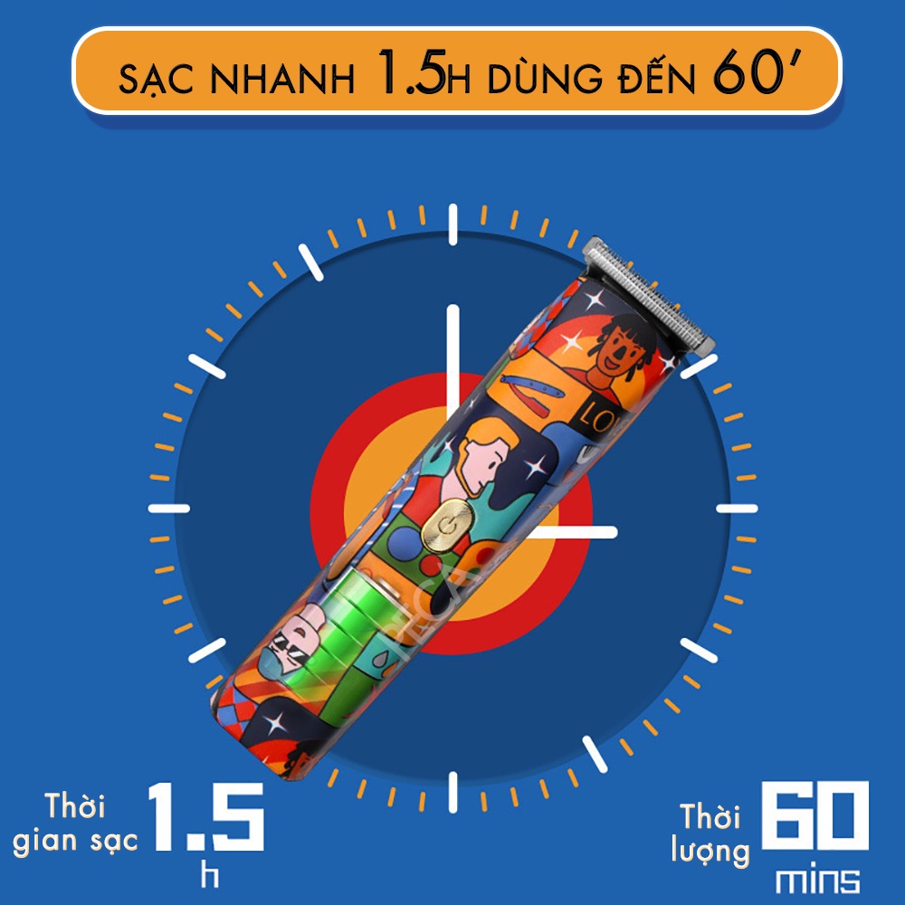 Ảnh Tông đơ chấn viền Kemei KM-5017H thiết kế độc đáo, có thể cắt tóc, cạo râu, cạo đầu - Hàng chính hãng 4