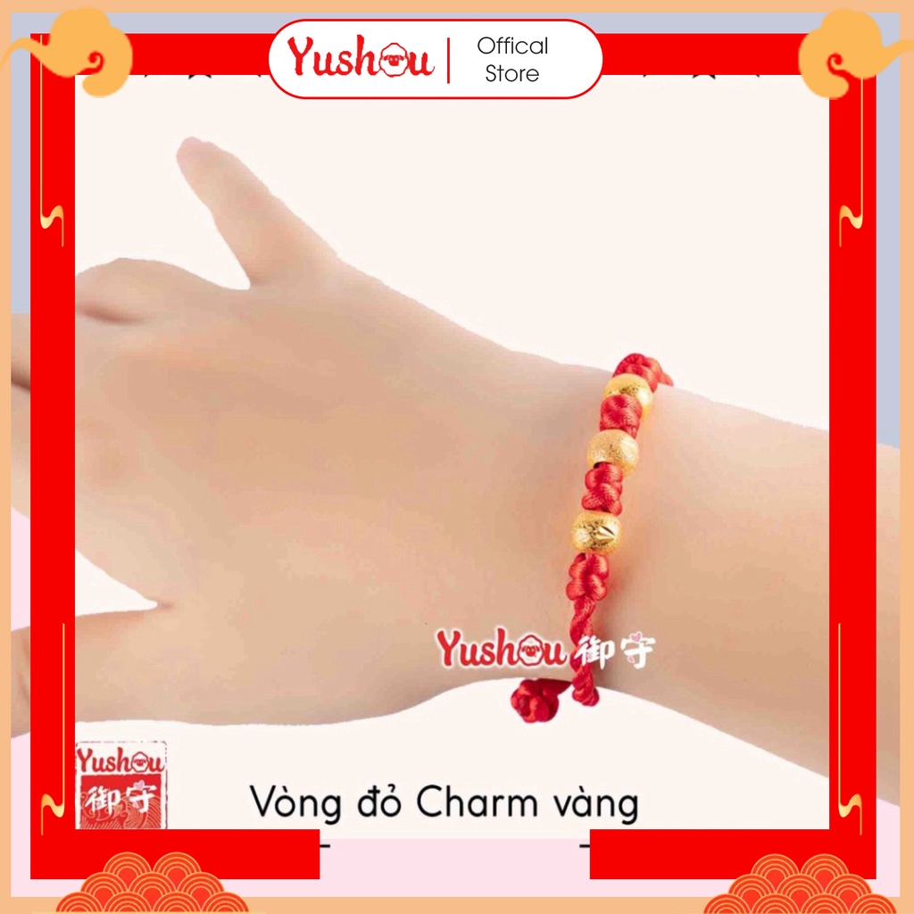 Vòng Tay May Mắn Charm Mạ Vàng, Có sẵn, Quà tặng ý nghĩa.
