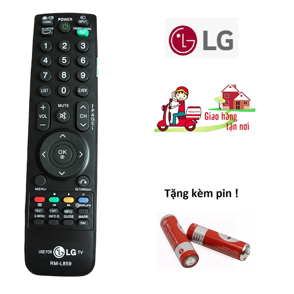 Remote Điều khiển tivi LG LCD RM-L859 ngắn hàng tốt, Tặng kèm pin ...