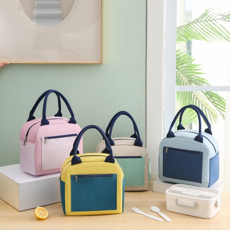 Túi đựng đồ ăn trưa Colorblock cách nhiệt, chống thấm, giữ lạnh