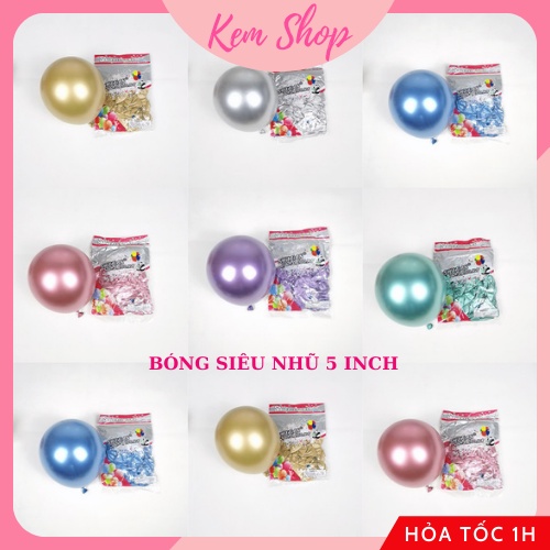Set 10 bóng siêu nhũ 5'' trang trí sinh nhật sự kiện - Kem Shop K209