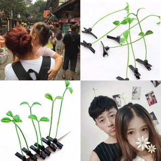 1 Kẹp Tóc Hình Cỏ Xanh Nhỏ Nhắn Dễ Thương Dành Cho Bé Gái