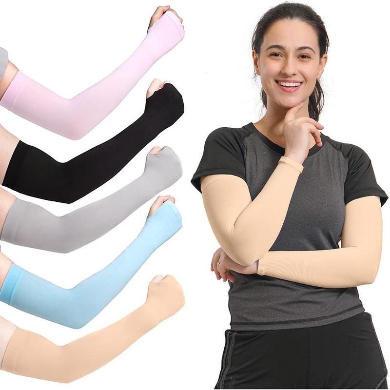 Găng Tay Dài Hở Ngón Chống Nắng Chống Tia UV Thời Trang Mùa Hè Dành Cho Nam Và Nữ Khi Đi Xe Máy