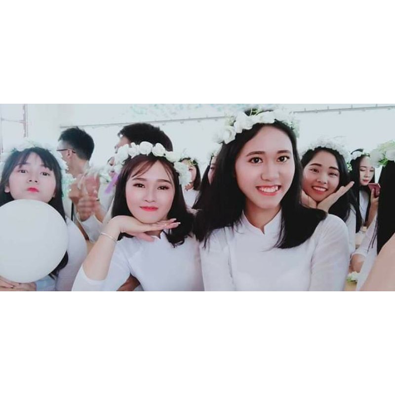 Vòng hoa lụa đội đầu, vòng hoa chụp ảnh kỷ yếu, vòng hoa dự lễ tốt nghiệp