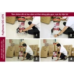 Xe kéo đẩy hàng leo cầu thang 6 bánh 70kg gấp gọn Nhập Khẩu Fujihome, xe đẩy hàng lên xuống đa năng siêu thị — ảnh 8