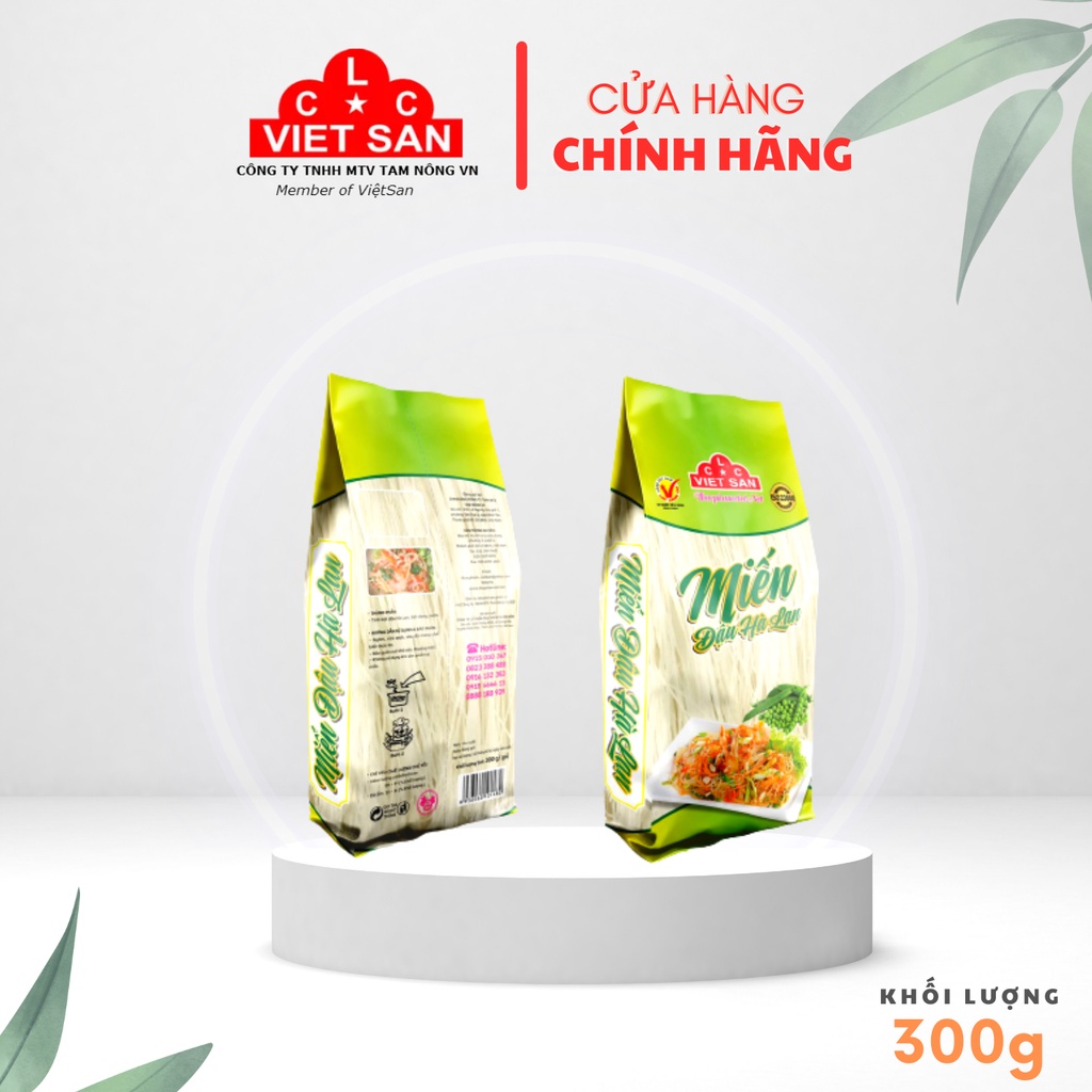 Miến Đậu Hà Lan Việt San 300g - Miến Khô Dai Ngon - Sợi Trong Dai Thanh Mát, Dinh Dưỡng