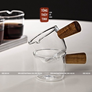TỐNG THỦY TINH CÁN GỖ MINI NHỎ CỰC XINH - DUNG TÍCH 50ML