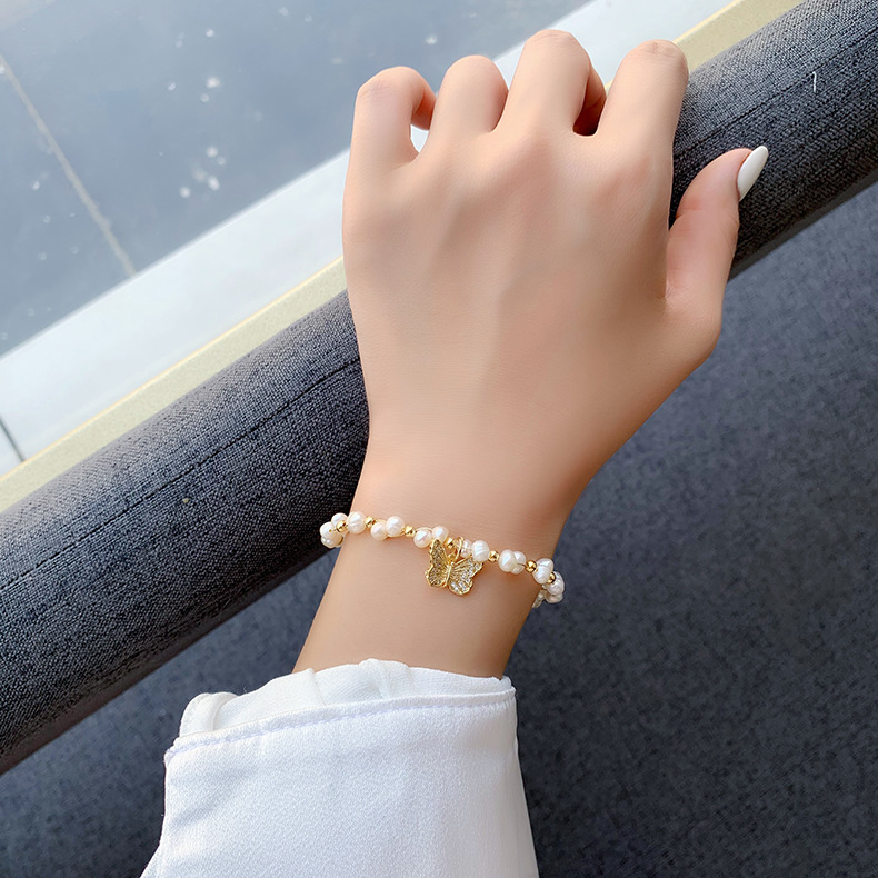 Ảnh OIMG  Vòng tay ngọc trai bướm Baroque ngọc trai tự nhiên 2