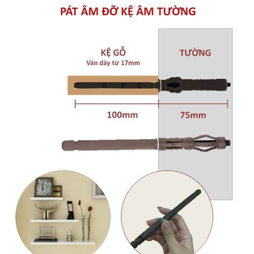 Ảnh Chốt âm đỡ kệ Dwood treo tường chịu lực lớn 2