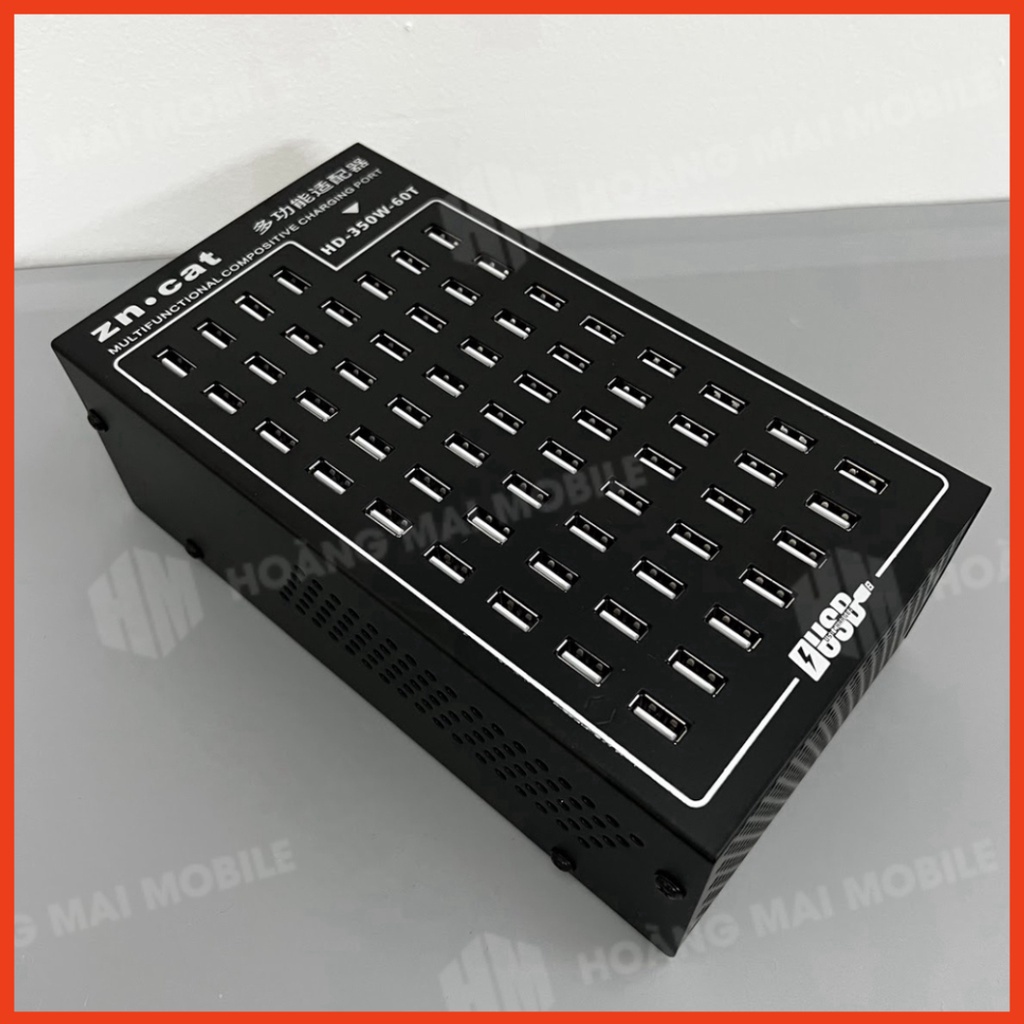 Ổ cắm sạc USB 60 cổng RUIQI 60D 300W sạc đồng thời nhiều điện thoại, máy test, thiết bị USB