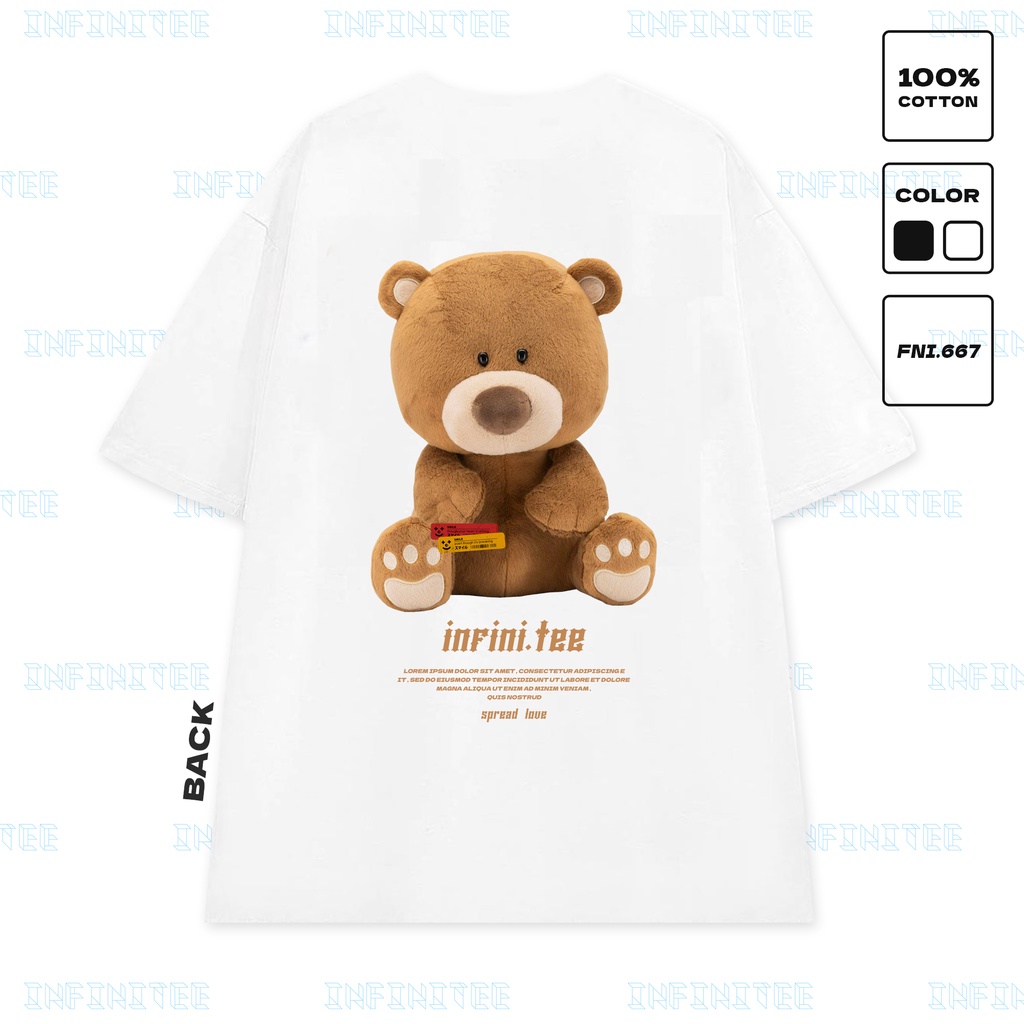 Áo thun INFINITEE Fni0667, Thun 100% Cotton - form rộng Unisex.