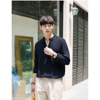 Áo Sơ mi Cổ trụ Unisex Style Hàn Quốc TSP
