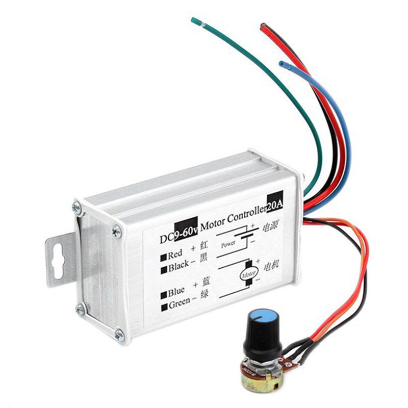 💖Bộ Điều Khiển Tốc Độ Động Cơ dc9v 12v 24v 48v 60v 20a pwm 0-1200w