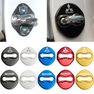 Bộ 4 Miếng Dán Trang Trí Khóa Cửa Xe Hơi Mitsubishi Ralliart Pajero Sport Outlander ASX Lancer EX Eclipse Cross