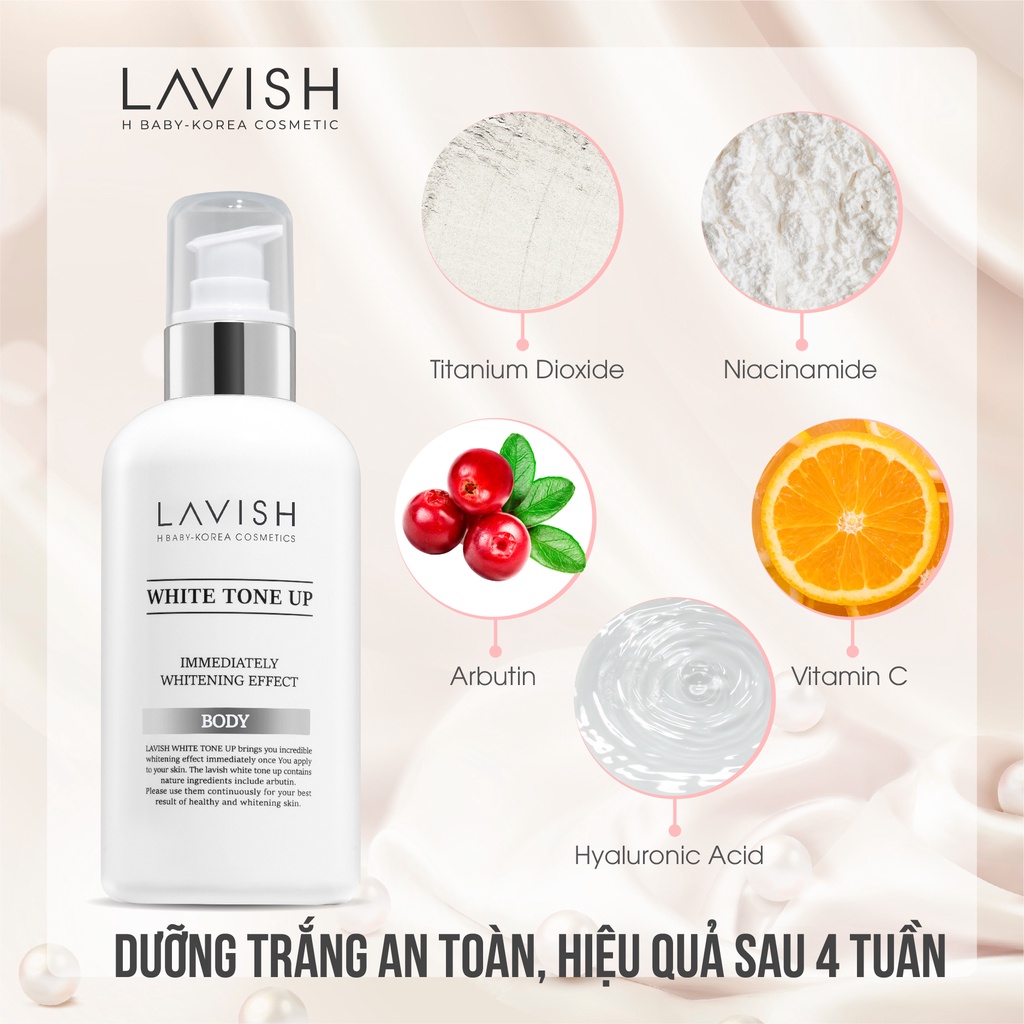 Ảnh Kem dưỡng trắng body ban ngày Lavish H Baby 250ml 4