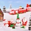 Đồ trang trí Mini ông già Noel và người tuyết bằng nhựa huýt sáo hoàn hảo để trang trí ngày lễ