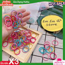 Dây Cột Tóc [Set 200 Cái] Dây Buộc Tóc MINI Cho Bé Gái - Chun Cột Tóc Nhiều Màu Xinh Xắn Đáng Yêu Tặng Kèm Túi Zip