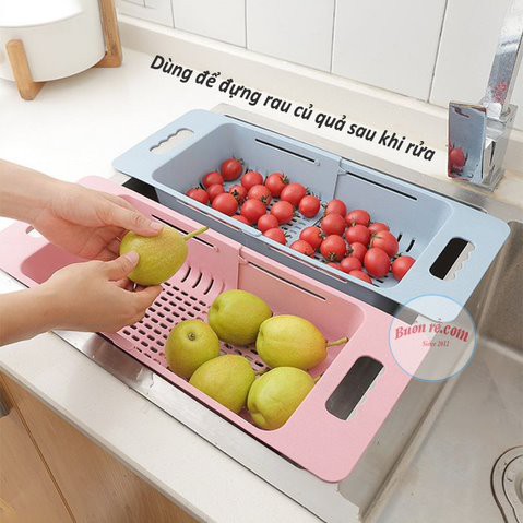 Khay, rổ gác bồn rửa chén bát Việt Nhật (5613) thông minh gấp gọn, điều chỉnh kích thước gài tiện lợi -Buôn rẻ 00662