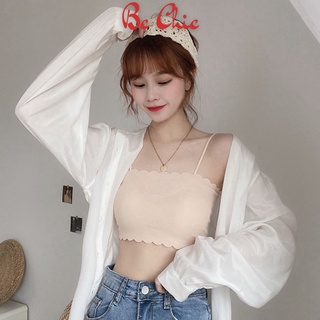 Áo Bra Nữ su gân viền sóng Không Gọng Nâng Ngực tôn vòng một gợi cảm mẫu B 235 / B 8881 BC_CHIC LINGERIE