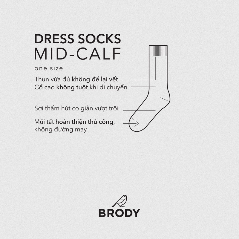 Tất nam cổ cao BRODY Đỏ Đô Cotton - Cao cấp Thời trang nam - MC00579