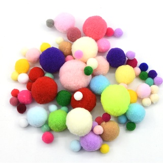 Cục bông quả cầu hạt Pom pom [20 viên] bông bi mềm mại làm thủ công DIY, trang trí noel giáng sinh Tết 1cm 1.5cm 2.0cm 2