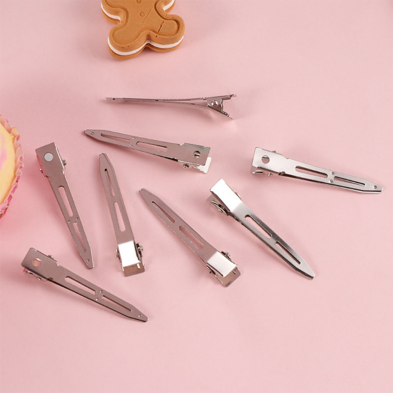 ⚝⚝Richh 24 Chiếc Đơn Prong Curl Mỏ Vịt Kẹp Tóc Bạc Chia Cá Sấu Kẹp Tóc