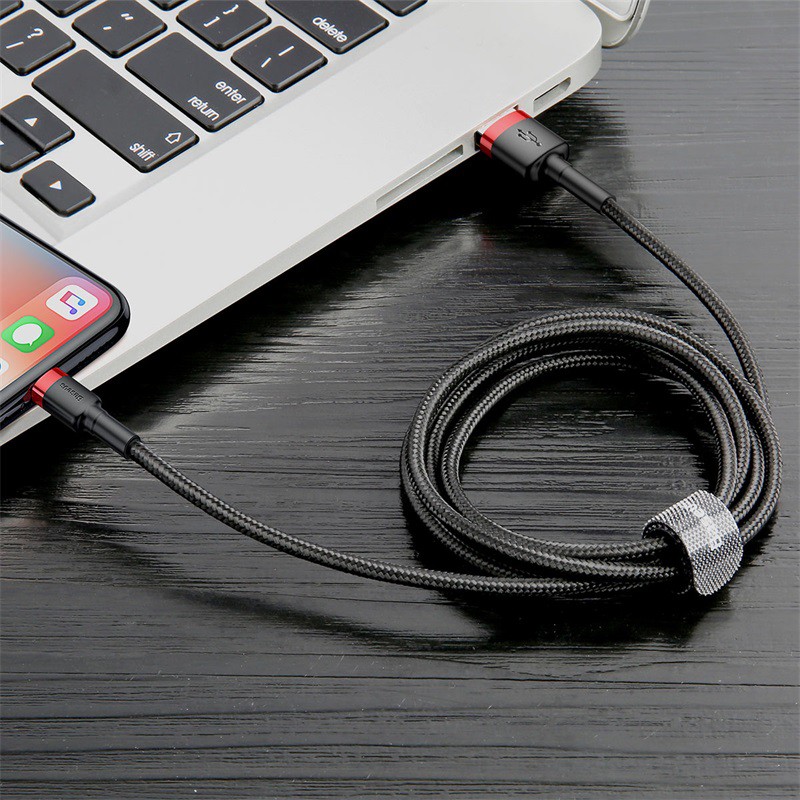 Ảnh Cáp sạc và truyền dữ liệu Baseus cổng USB dành cho điện thoại Phone dài 2 mét 3
