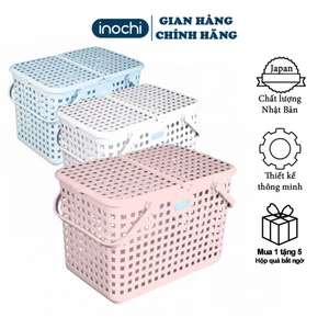 Làn đi sinh Có Nắp - Giỏ xách quai giữa có nắp Inochi Nhựa Cao Cấp Chắc Chắn Sang Trọng Gọn Gàng Đựng Được Nhiều Đồ