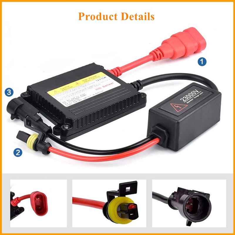 55w Siêu Mỏng Xe Xenon Chấn Lưu Bóng Đèn Pha Ô Tô DC 12V HID Chấn Lưu Cho H1 H3 H7 H8 H9 H11 9005 9006 HB3 HB4 H4