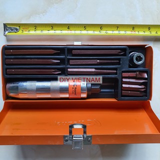 Bộ tô vít đóng tự động đảo chiều K-7194 Kapusi 12 chi tiết - Bộ tuốc nơ vít đóng Kapusi