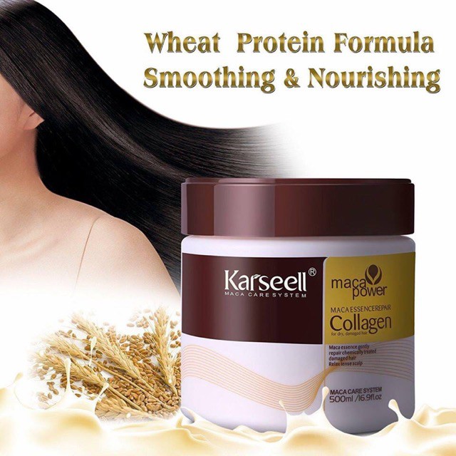 Dầu hấp ủ tóc Collagen Karseell Maca chính hãng dạng hũ 500ml | Shopee Việt  Nam