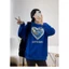 Áo sweater nữ unisex tay dài form rộng in trái tim Free Style vải nỉ da cá 100 cotton - HappyFamily