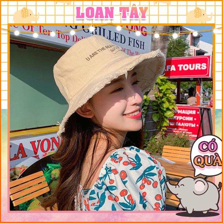 Nón Vành In Chữ Chống Nắng Viền Tua Rua Phối Xinh | Shopee Việt Nam