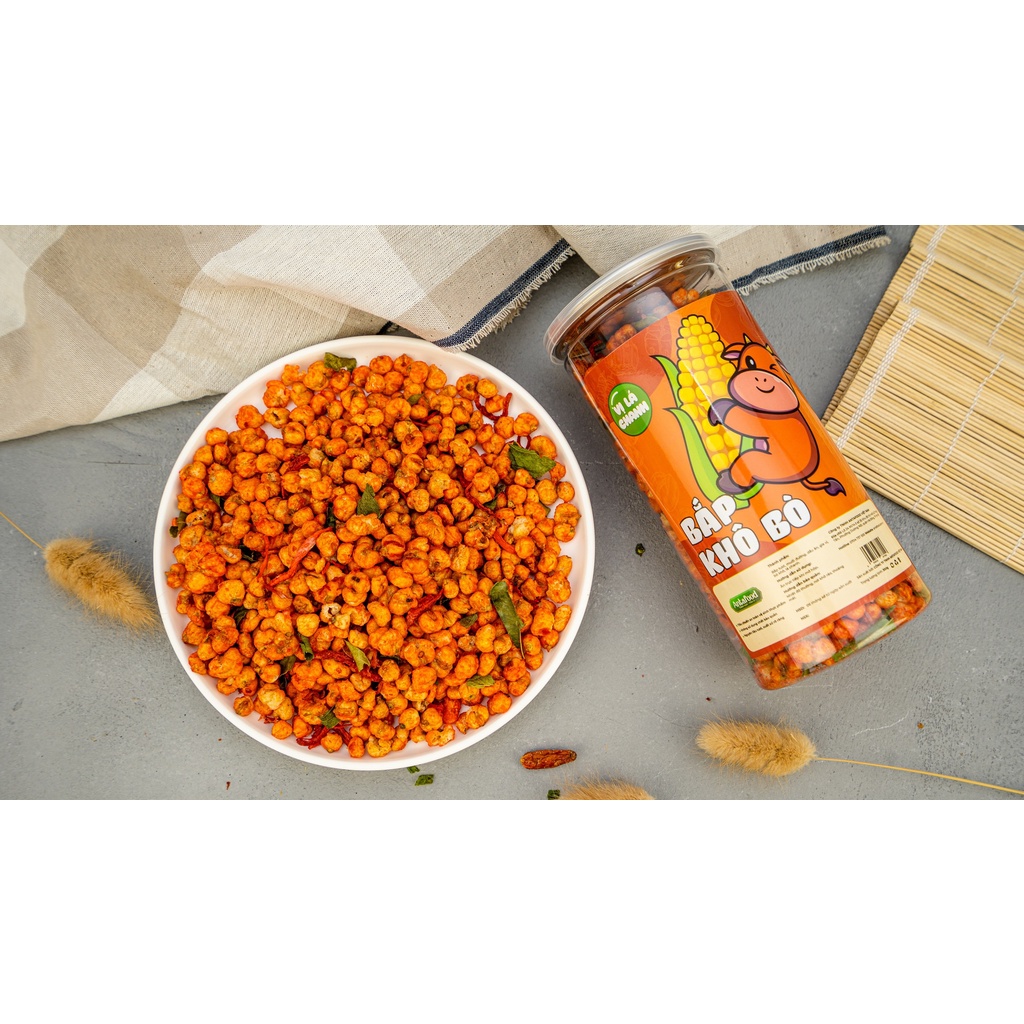 Bắp bò lá chanh Antafood lọ 300gr, ngô sấy khô bò lá chanh