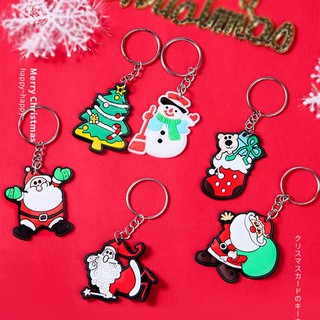 10 Móc Khóa Noel 1 Mặt 5Cm - Thỏ Hồng VPP