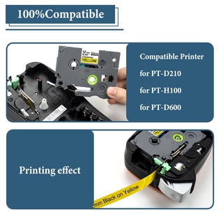 Băng Dính ID Linh Hoạt 6-24mm Tương Thích Với Máy In PT-H107B PT-D450 PT-D600 Brother PT-H110 PT-H107B PT-D450 PT-D600