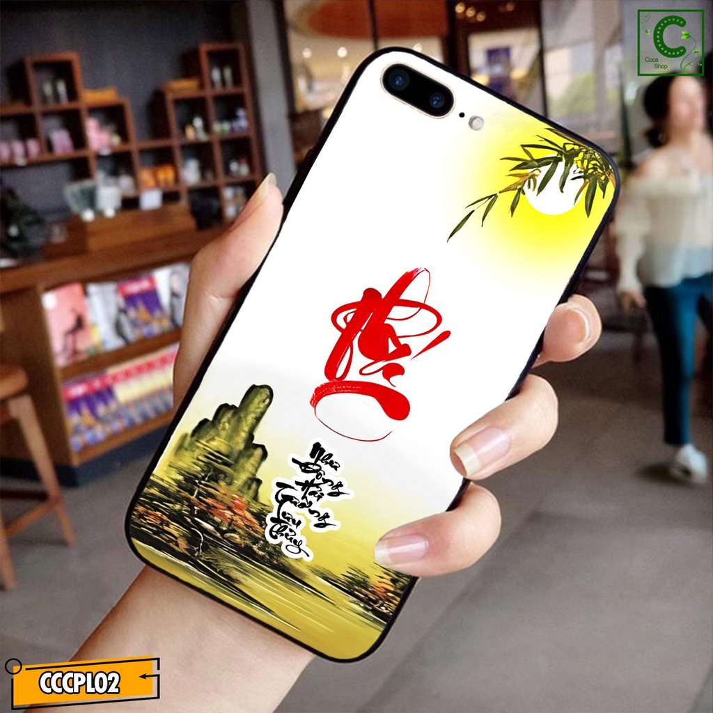 Ốp lưng iphone mặt kính in hình cực đẹp siêu bền - Chữ phúc may mắn - 6/6plus/6s/6splus/7/7plus/8/8plus/x/.....