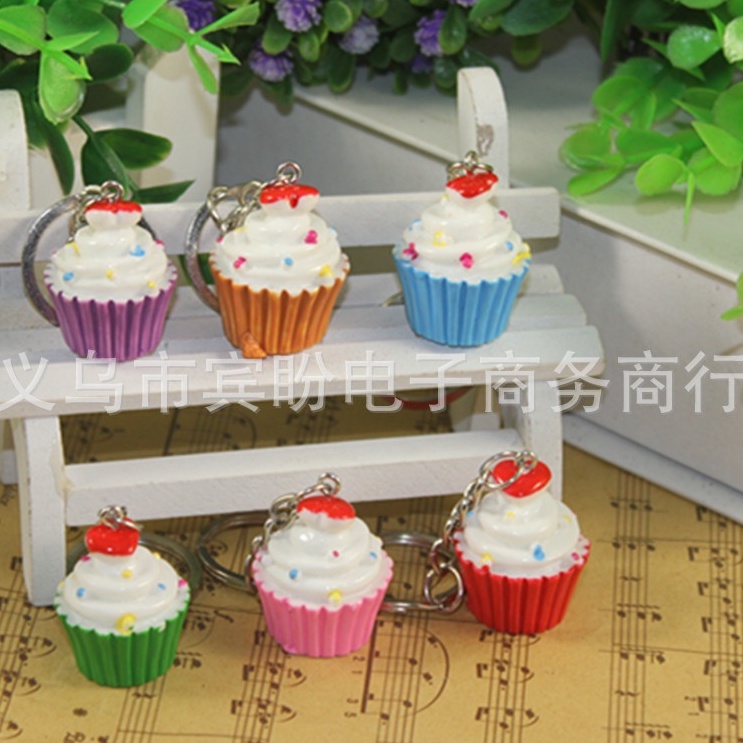 3 Móc Khóa Mô Hình Bánh Cupcake