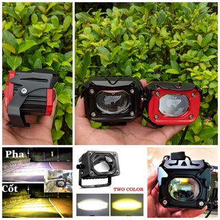 Đèn trợ sáng bi cầu F22X Pro xe máy ô tô siêu sáng 80W 2 chế độ cốt vàng pha trắng hàng cao câp dành cho khách víp