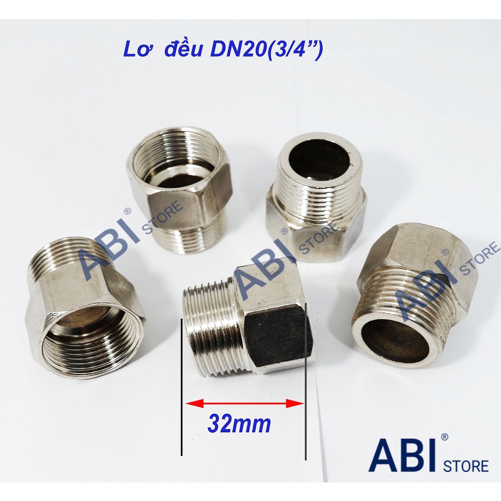 1 cái Lơ inox 27 - dn20(3/4), ( nơ vuông inox, nối 1 đầu ren trong 1 ...