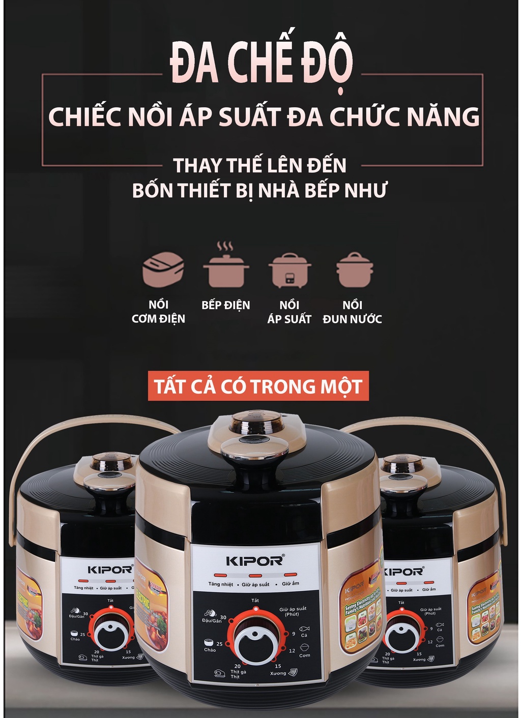 Hướng dẫn sử dụng nồi áp suất KIPOR