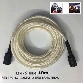 Dây rửa xe 10m dùng cho máy xịt rửa xe gia đình tặng kèm cút nối dây rùa 100 phần trăm đồng