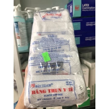 (0.1mx3m 3 móc) Cuộn Băng Gạc Co Giãn,băng chun y tế,băng cuộn vải Băng thun y tế (1 móc, 2 móc - 3 móc,4 móc) Bảo Thạch