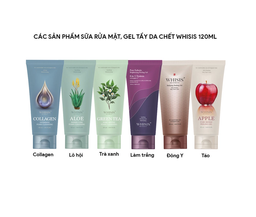 Mô tả Combo 2 Gel Tẩy Da Chết Nguyên Liệu Đông Y WHISIS Giảm Nám Và Sạm Da Cho Da Xỉn Màu, Thâm Sạm 120ml - 4