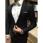 Áo Vest Nam Form Ôm Body Chất Liệu Vải Mềm Mịn co giãn nhẹ (áo lẻ không quần) may 3 lớp đệm ngực độn vai tặng cà vạt — ảnh 1
