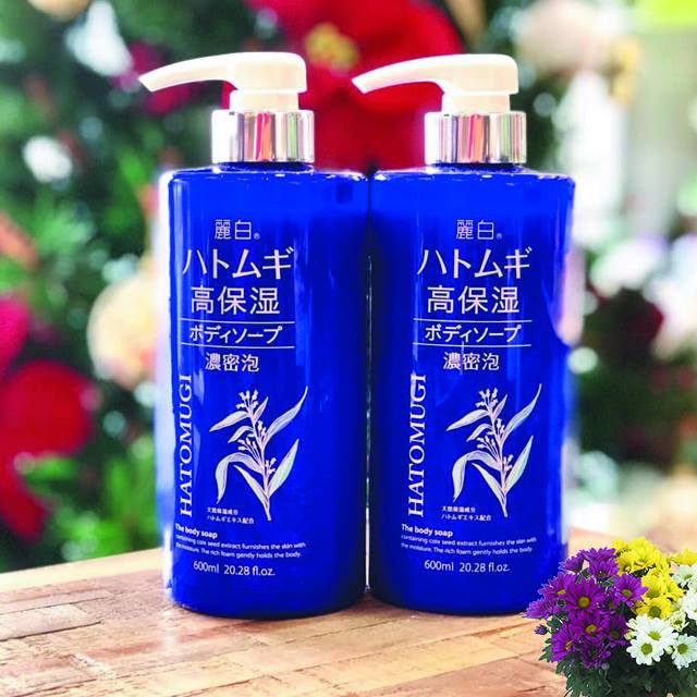 Sữa Tắm Dưỡng Ẩm Trắng Da Hatomugi The Body Soap 600ml