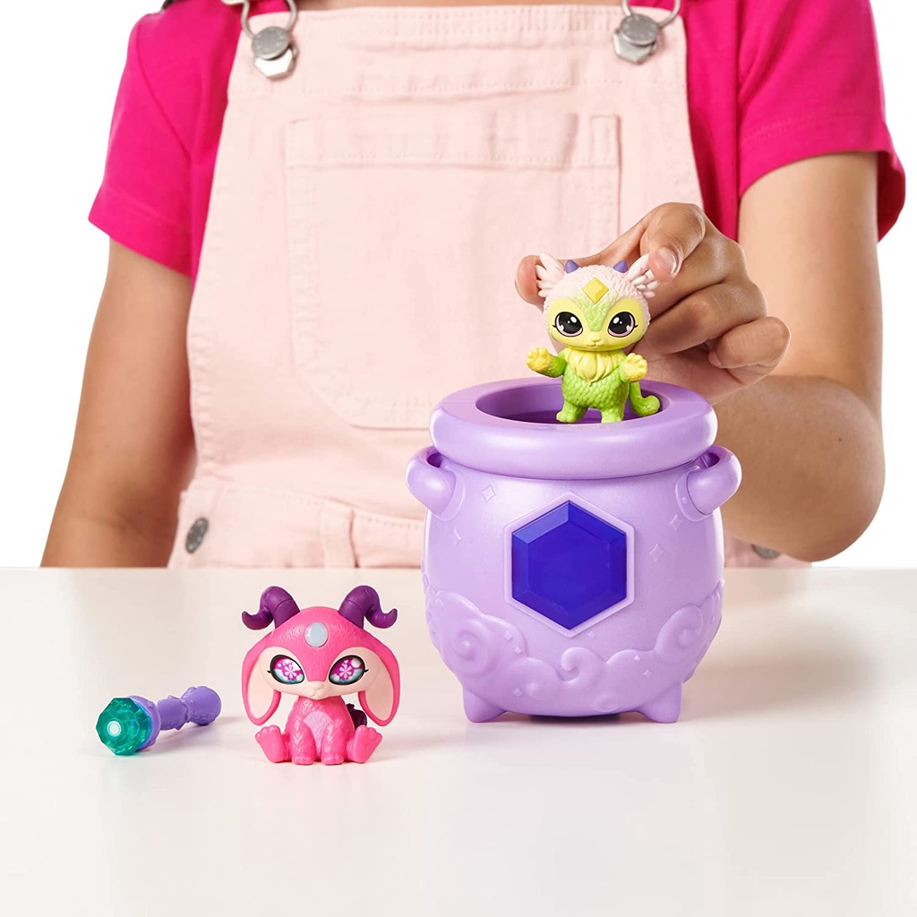 Magic Mixies Mixlings Tap & Reveal Cauldron 2 Pack, Magic Wand Reveals Magic Power and Surprise Reveal on Cauldron Bộ 2 Gậy Ma Thuật Hỗn Hợp Làm Ảo Thuật Cauldron