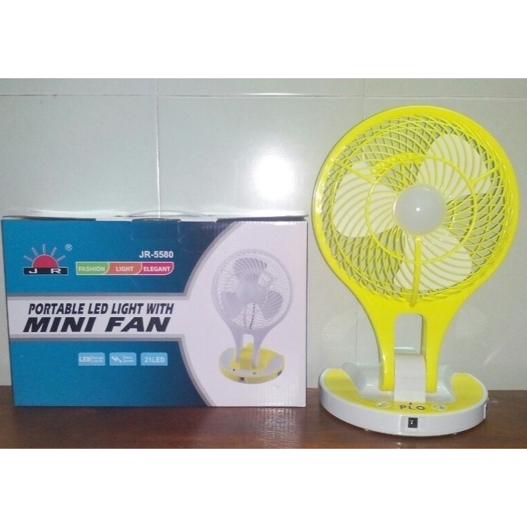 Quạt sạc tích điện Mini Fan JR 5580 Nhỏ Gọn, Có 2 Cấp Độ Gió, Siêu Mát