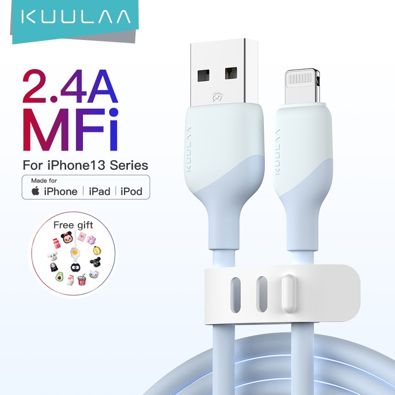 KUULAA Dây Cáp Sạc Nhanh MFIQC4.0 3.0 KL-X59 30W USB-A Sang Lightning Cho Iphone